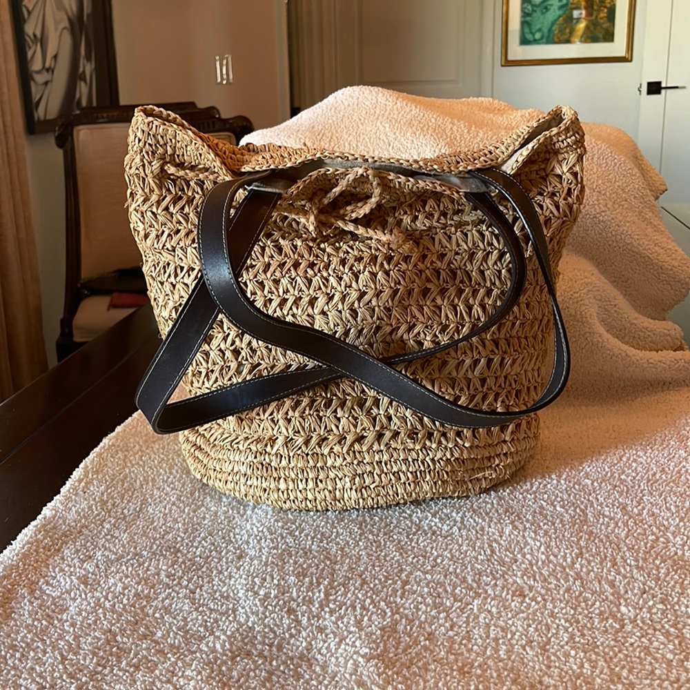 ShopBop straw bucket bag